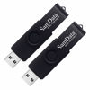 Picture of SamData 16GB USB Flash Drives 2 Pack 16GB Thumb Drives Memory Stick Jump Drive with LED Light for Storage and Backup (2 Pack Black)