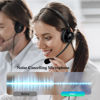 Picture of MKJ Noise Cancelling Cisco Headset with Microphone Dual Ear Wired Call Center Headphones for Office Phone Cisco CP-7821 7841 7861 8841 7942G 7931G 7940 7945G 7961 7962G 7965 7970G 7975G 8811 9951