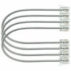 Picture of NECABLES 4Pack 8 Inch Short Phone Cord Short Telephone Cord Short Phone Line Cord RJ11 6P4C Male to Male for Landline