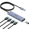 Picture of USB 3.0 HUB, TSUPY USB Splitter with 5 USB Ports and 4ft Extended Cable,Ultra-Slim Aluminium Data Hub Multi USB 3.0 Adapter HUB Compatible for Laptop,MacBook,PC, Printer, Mobile HDD and More