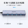 Picture of USB 3.0 HUB, TSUPY USB Splitter with 5 USB Ports and 4ft Extended Cable,Ultra-Slim Aluminium Data Hub Multi USB 3.0 Adapter HUB Compatible for Laptop,MacBook,PC, Printer, Mobile HDD and More