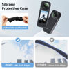 Picture of Onrier Compatible for Insta360 X4 Protective Accessories Kit - Include Hard Shell Protector Case, Silicone Protective Case, Tempered Glass Screen Film, Mini Tripod for Insta 360 X4 Accessories