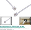 Picture of LanSenSu Phone Extension Cord33 Ft, Phone Cord ，Telephone Cable with Standard RJ11Plug and 2 in-Line Couplers and 15 Cable Clip Holders, White (White, 33 Feet)
