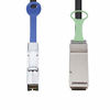 Picture of SFF-8644 to QSFP (SFF-8436) DDR Hybrid Min SAS Cable, External Copper SAS Cable for NetApp DS4243 DS4246 DS2246, 100-Ohm, 2-Meter(6.6-ft)