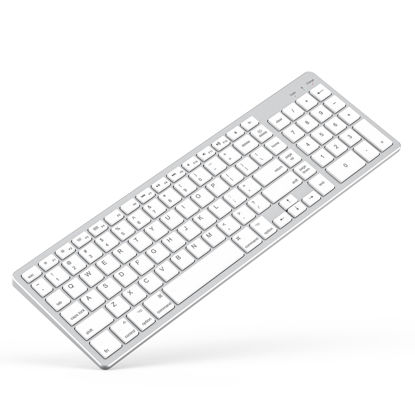 Picture of Wireless Bluetooth Keyboard for Apple Mac OS - US QWERTY Layout, Scissor Keys Precise Typing, Rechargeable Battery, Extra-Long Working Time, Compatible with iMac/MacBook Pro/Mac Mini or iPad…