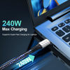 Picture of VANOVEI USB C Cable,240W 6.6ft Thunderbolt 4 Cable Supports 40Gbps Date Transfer and Single 8K&Dual 4K Display, Slivery-Black Thunderbolt Cable Compatible with Thunderbolt 3/USB-C/USB4 Devices