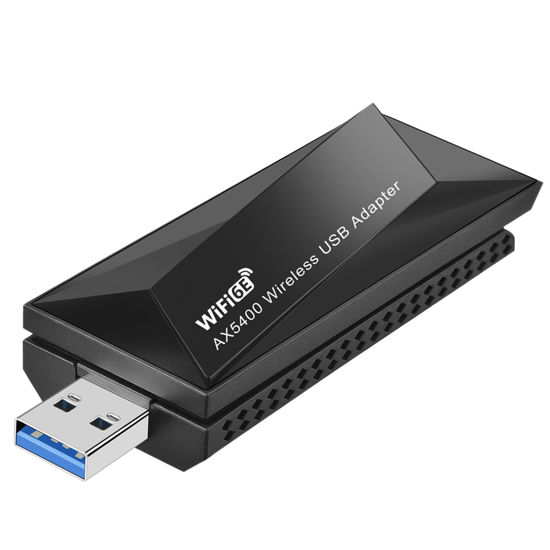 Picture of WiFi 6E Adapter Wireless USB for PC - AXE5400 Tri-Band 6G/5G/2.4G WiFi 6E USB Adapter for Desktop PC Laptop, MU-MIMO Technologies, Wireless Adapter for Desktop Network Adapters Supports Windows 11/10