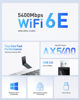Picture of WiFi 6E Adapter Wireless USB for PC - AXE5400 Tri-Band 6G/5G/2.4G WiFi 6E USB Adapter for Desktop PC Laptop, MU-MIMO Technologies, Wireless Adapter for Desktop Network Adapters Supports Windows 11/10