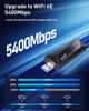Picture of WiFi 6E Adapter Wireless USB for PC - AXE5400 Tri-Band 6G/5G/2.4G WiFi 6E USB Adapter for Desktop PC Laptop, MU-MIMO Technologies, Wireless Adapter for Desktop Network Adapters Supports Windows 11/10
