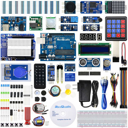 Picture of REXQualis Complete Starter Kit Based on Arduino UNO R3 w/Detailed Free Tutorial Compatible with Arduino IDE (67 Items)