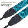 Picture of Padwa Lifestyle Velvet Camera Strap - 2" Wide Full Grain Cowhide Head Camera Straps,Complimentary 2 Pcs Quick Release For All DSLR/SLR/Mirrorless Cameras,Photographer's Christmas Gift - Peacock Blue