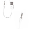 Picture of iAbler iPod Shuffle Cable, 2 Pack 3.5mm Jack/Plug to USB USB Power Charger Sync Data Transfer Cable for iPod Shuffle 3rd 4th 5th MP3/MP4