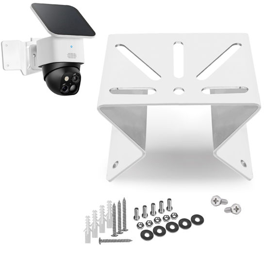 Picture of WiTi Metal Corner Mount for eufy soloCam s340, to Achieve a Wider View Range 270° on Both Sides of Exterior Wall Corner, Bracket for PTZ Camera Spray Coated Antirust for Outdoor and Indoor