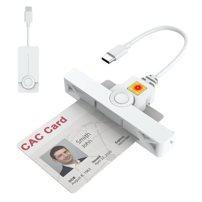Picture of CAC Reader, USB C SmartFold CAC Reader, USB C DOD Military USB Common Access CAC Smart Card Reader and ID CAC Card Reader,Compatible with Mac Os, Windows,Linux(Mini Foldable and Portable Type C)