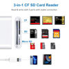Picture of SD CF Card Reader for iPhone iPad 3 in 1 Lighting to SD CF TF Memory Card Reader Adapter Camera Card Reader Compatible with iPhone 14 13 12 11 X Plug and Play