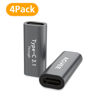 Picture of AGVEE 4 Pack USB-C Female to Female Bidirectional Adapter, PD 100W USB 3.2 Gen 2, Type-C USBC 10G Data Coupler Extender Extension Converter Connector, Gray