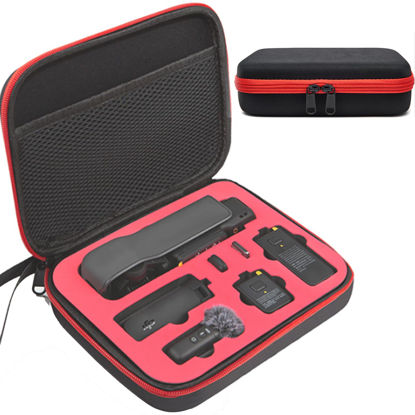 Picture of Honlyn Carrying Case compatible with DJI Osmo Pocket 3 Travel Portable Bag New (black-red inner)
