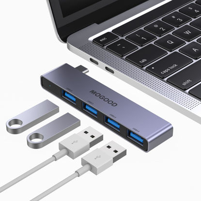Picture of USB C to USB Hub 4 Ports,MOGOOD USB C to USB Hub Multiport Adapter,USB C Splitter with USB 3.0 Port,USB Type C Docking Station for MacBook Pro/Air2020/2019,Surface Pro and More