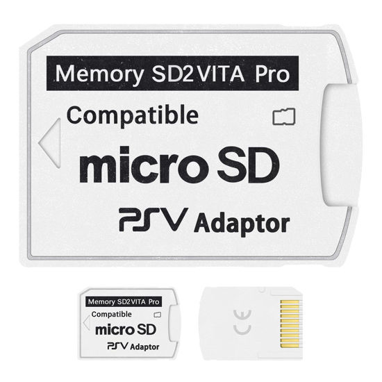 Picture of DUEQID SD2Vita 5.0 PSV Micro SD Memory Card Adapter, PSV Micro SD Adapter Compatible with PSV 1000/2000 3.60 HENkaku Enso System