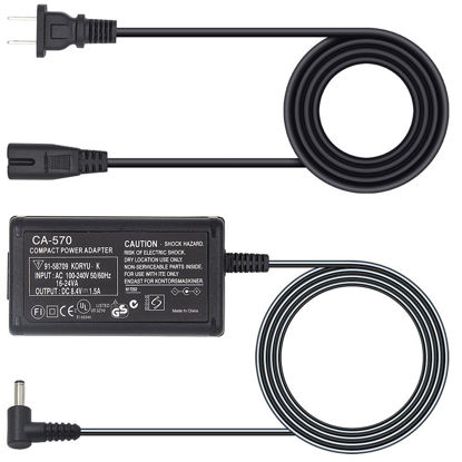 Picture of CA-570 AC Adapter Charger Compatible with Canon XA25,XA10,XA-20,Canon XA30,HG20,XH-A1,XA-30,Vixia HF100, XA11,HF G20, Vixia HF G20,FS200,FS3000,Vixia HG21,Vixia HFM31,Canon ZR60,HV30,HV20,HV20A,HV40