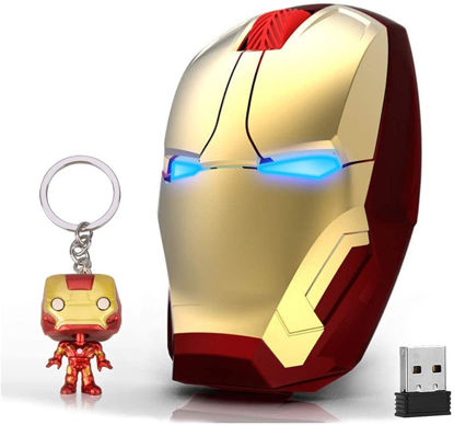Picture of Wireless Mouse 2.4G Full Size Wireless Optical Mice with Nano USB Receiver, 3 Adjustable DPI Levels, 3 Buttons for Notebook, PC, Laptop, Computer (Gold)