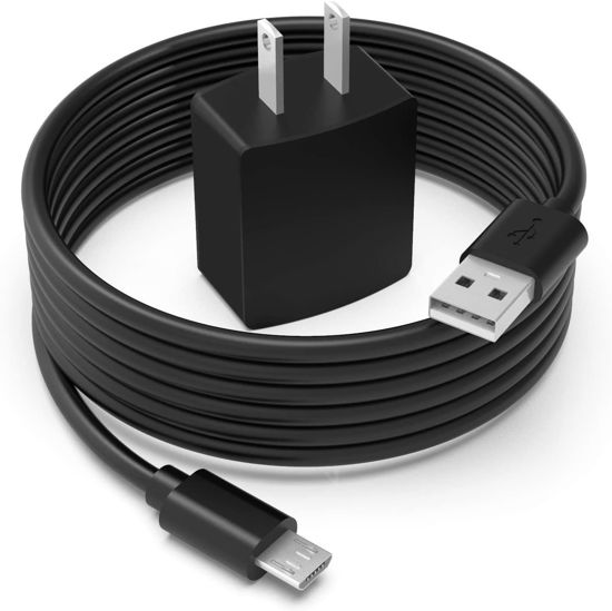 Picture of Micro-USB Wall-Charger Fit for Samsung-Galaxy-Tab A, E, S2, 3, 4, 7.0" 8.0" 9.6" 9.7" 10.1", SM-T580/350/280/113/377/560/713 Tablet with 5Ft Cable Power Cord