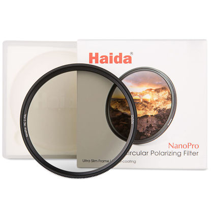 Picture of Haida CPL Filter for Camera Lens Circular Polarizing Filter Optical Glass Multi-Coating Nano Coating Optical Glass Waterproof Scratch Resistant NanoPro C-POL Filter (82mm)