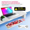Picture of FOPETT Wireless Keyboard and Mouse Sets,Reliable 2.4 GHz Connectivity for PC,Laptop,Smart TV and More (White Colorful)