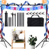Picture of Tsolzdadi Backdrop Stand 10x6.5ft Adjustable Photo Backdrop Stand Kit with 6 Backdrop Clamps, Photography Background Support System Kit with Carry Bag for Photo Video Shooting, Parties, Wedding
