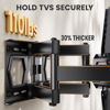 Picture of IWORKBOARD Full Motion 32-65 inch TV Wall Mount 55 TV Bracket, Dual articulating Arms TV Mount, Tilt Swivel Extension Level, Max VESA 400x400mm, 16" Studs, 110 lbs for 32 40 42 43 50 58 60 inch TVs