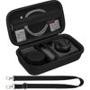 Picture of Canboc 4K Digital Camera Case for Femivo/brewene/zheozeig/VETEK 4K Vlogging Camera, Vlogging Camera Bag with Removable Shoulder Strap, Mesh Pocket fit Lens, Battery, Cable, Black (Case Only)