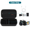 Picture of Canboc 4K Digital Camera Case for Femivo/brewene/zheozeig/VETEK 4K Vlogging Camera, Vlogging Camera Bag with Removable Shoulder Strap, Mesh Pocket fit Lens, Battery, Cable, Black (Case Only)