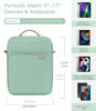 Picture of MoKo 9-11 Inch Tablet Sleeve Bag Handle Carrying Case with Shoulder Strap Fits iPad Pro 11 inch,iPad 10th 10.9,iPad 9/8/7th Generation 10.2,iPad Air 5/4th 10.9,iPad 9.7,Tab S8/S9 11", Cyan