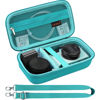 Picture of Canboc 4K Digital Camera Case for Femivo/brewene/zheozeig/VETEK 4K Vlogging Camera, Vlogging Camera Bag with Removable Shoulder Strap, Mesh Pocket fit Lens, Battery, Cable, Turquoise (Case Only)