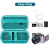 Picture of Canboc 4K Digital Camera Case for Femivo/brewene/zheozeig/VETEK 4K Vlogging Camera, Vlogging Camera Bag with Removable Shoulder Strap, Mesh Pocket fit Lens, Battery, Cable, Turquoise (Case Only)