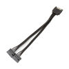 Picture of YiKaiEn SATA Power Extension Cable 15 Pin SATA Male to Female Extender Cable Adapter for HDD Hard Drive 8.6inch 22cm (1 to 2)