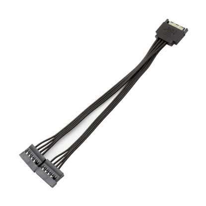 Picture of YiKaiEn SATA Power Extension Cable 15 Pin SATA Male to Female Extender Cable Adapter for HDD Hard Drive 8.6inch 22cm (1 to 2)