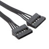 Picture of YiKaiEn SATA Power Extension Cable 15 Pin SATA Male to Female Extender Cable Adapter for HDD Hard Drive 8.6inch 22cm (1 to 2)