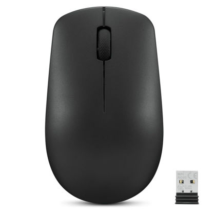 Picture of Lenovo 530 Wireless Mouse - Full Size Computer Mouse for PC, Laptop, Windows Computer - 2.4 GHz Nano USB Receiver - Ambidextrous Design - 12 Months Battery Life - Cordless