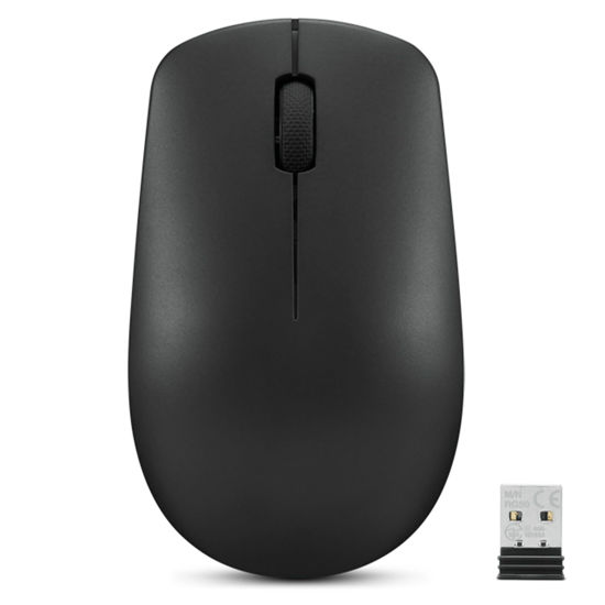 Picture of Lenovo 530 Wireless Mouse - Full Size Computer Mouse for PC, Laptop, Windows Computer - 2.4 GHz Nano USB Receiver - Ambidextrous Design - 12 Months Battery Life - Cordless