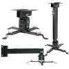 Picture of Homcine Projector Ceiling Wall Mount Adjustable Height from 11 to 13.7 Inches Bracket with Extendable Arms Low Profile Holder Hanger for Home Office Compatible with Epson Optoma Benq (Black)