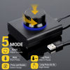 Picture of DROK USB Volume Knob, Big PC Computer Speaker Volume Control Audio External USB Volume Control Knob with 1-Key Mute Function Support Win7 8 10 XP Mac Vista Android, Black