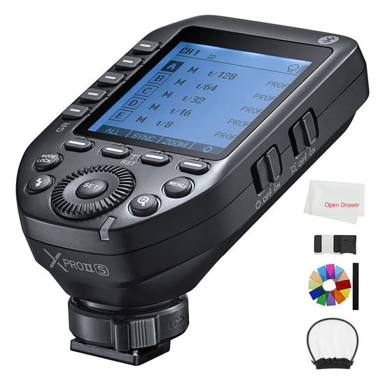 Picture of Godox XproII-S Trigger, Godox Flash Trigger for Syno, TTL Wireless Flash Trigger, HSS 1/8000s, 11 Customizable 5 Group Button, Can Bluetooth Connection (XproII-S)