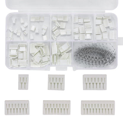 Picture of Teansic 580Pcs JST GH 1.25mm Connector Kit,2/3/4/5/6/7/8/10 Pin Housing Connectors,1.25mm Pitch JST Adapter,GH 1.25mm Plug Terminal set for 3D printer、Flight Controller