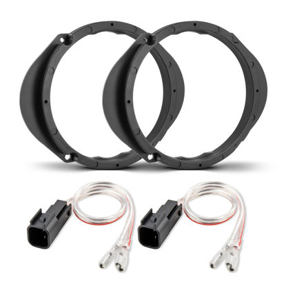 Picture of NuIth 5"x7" / 6”x8” to 6.5” Door Speaker Spacer Bracket W/Wire Harness Kit for Select 1999-2014 Ford/Lincoln/Mazda