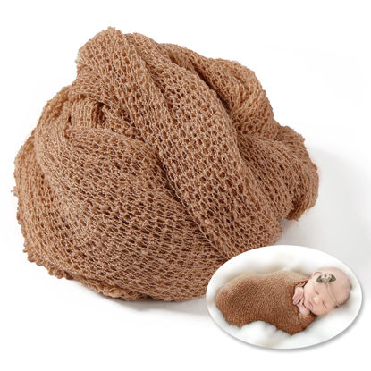 Picture of Newborn Photography Props Stretch Newborn Photography Wrap Blanket for Baby Boys Girls Posing Photo Shoot Props