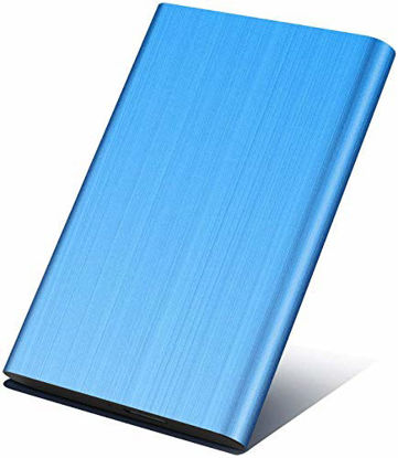 Picture of External Hard Drive1TB 2TB, Hard Drive Portable Slim External Hard Dive Data Storage Compatible with PC, Desktop, Laptop, Mac(2TB-Blue)