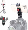Picture of ULANZI ST-10 Phone Tripod Mount Aluminum Camera Hot Shoe 360 Rotation Phone Holder 2 Cold Shoe for Mic Light Stand Compatible with Canon Nikon Sony DSLR Cameras for DJI Ronin SC Gimbal Stabilizer