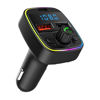 Picture of Car FM Transmitter, USB Car Bluetooth Adapter, Handsfree Calling & Audio Receiver,MP3 Music Player, Dual USB & Type C-Port for Fast Charging, Suitable for All Smartphones