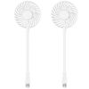 Picture of Tujoe 2 Pcs USB Fan Mini Portable Fan for 360 Degree Rotation USB Desk Fan Small Personal Fan Compatible with All USB Outputs Such as Laptop/Power Bank/Plug for Travel Commute Office Camping